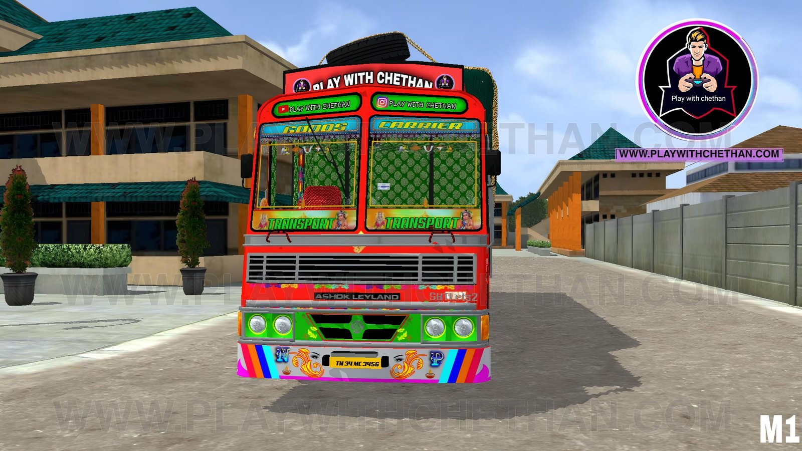 Ashok Leyland 16 wheel lorry mod bus simulator Indonesia (BUSSID)