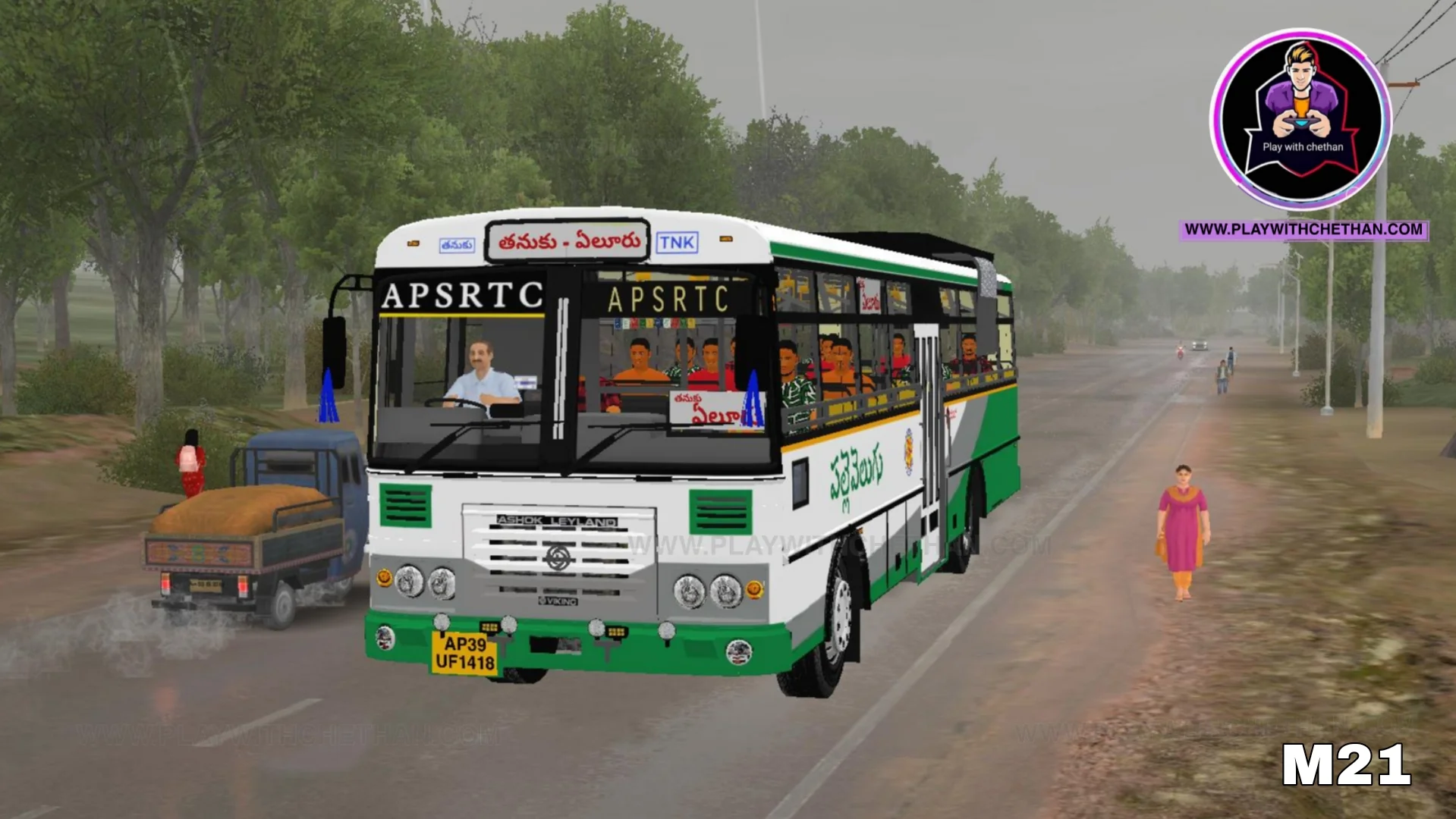 apsrtc pallevelugu ashok leyland bs6 bus mod for bussid & bussin