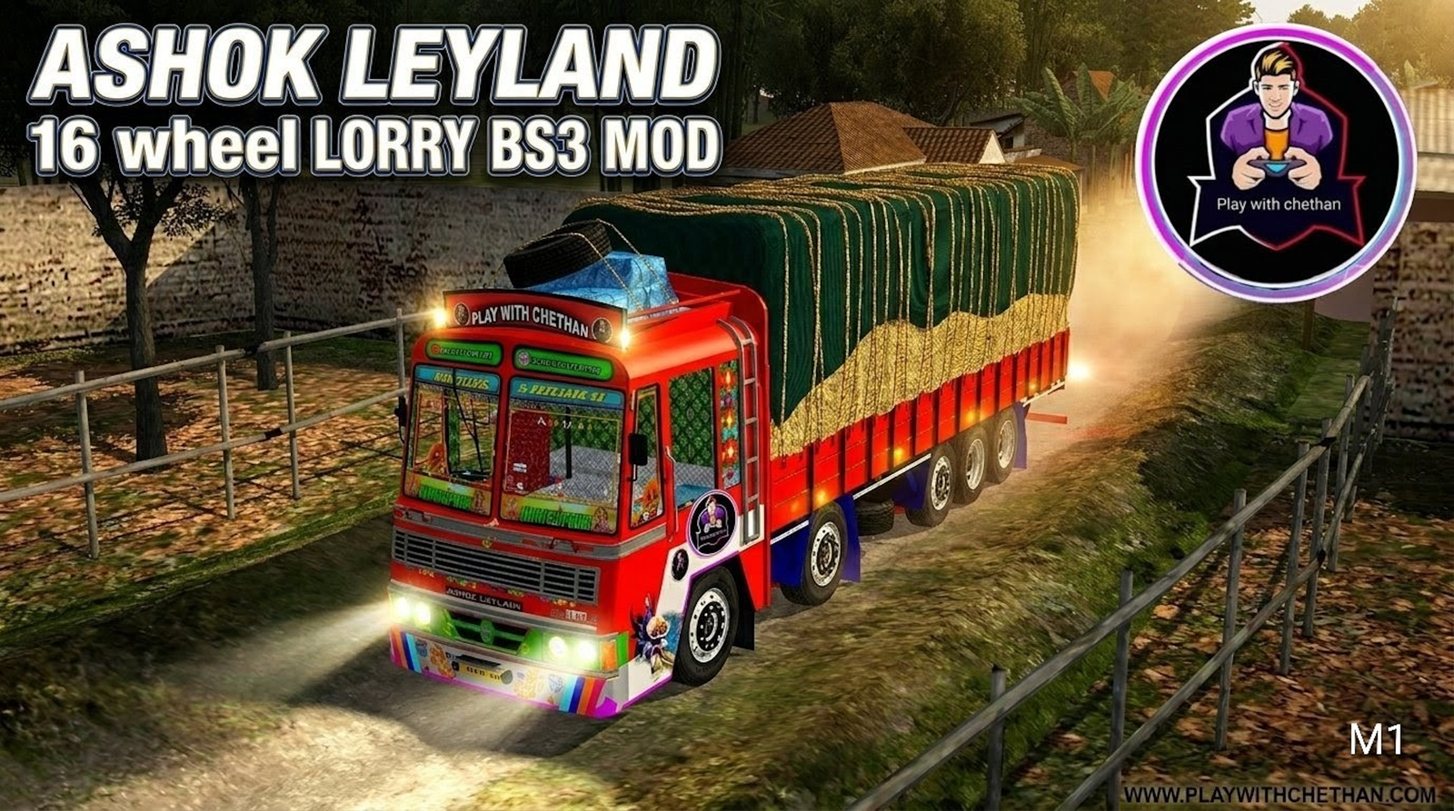 Ashok Leyland 16 wheel lorry mod bus simulator Indonesia (BUSSID)