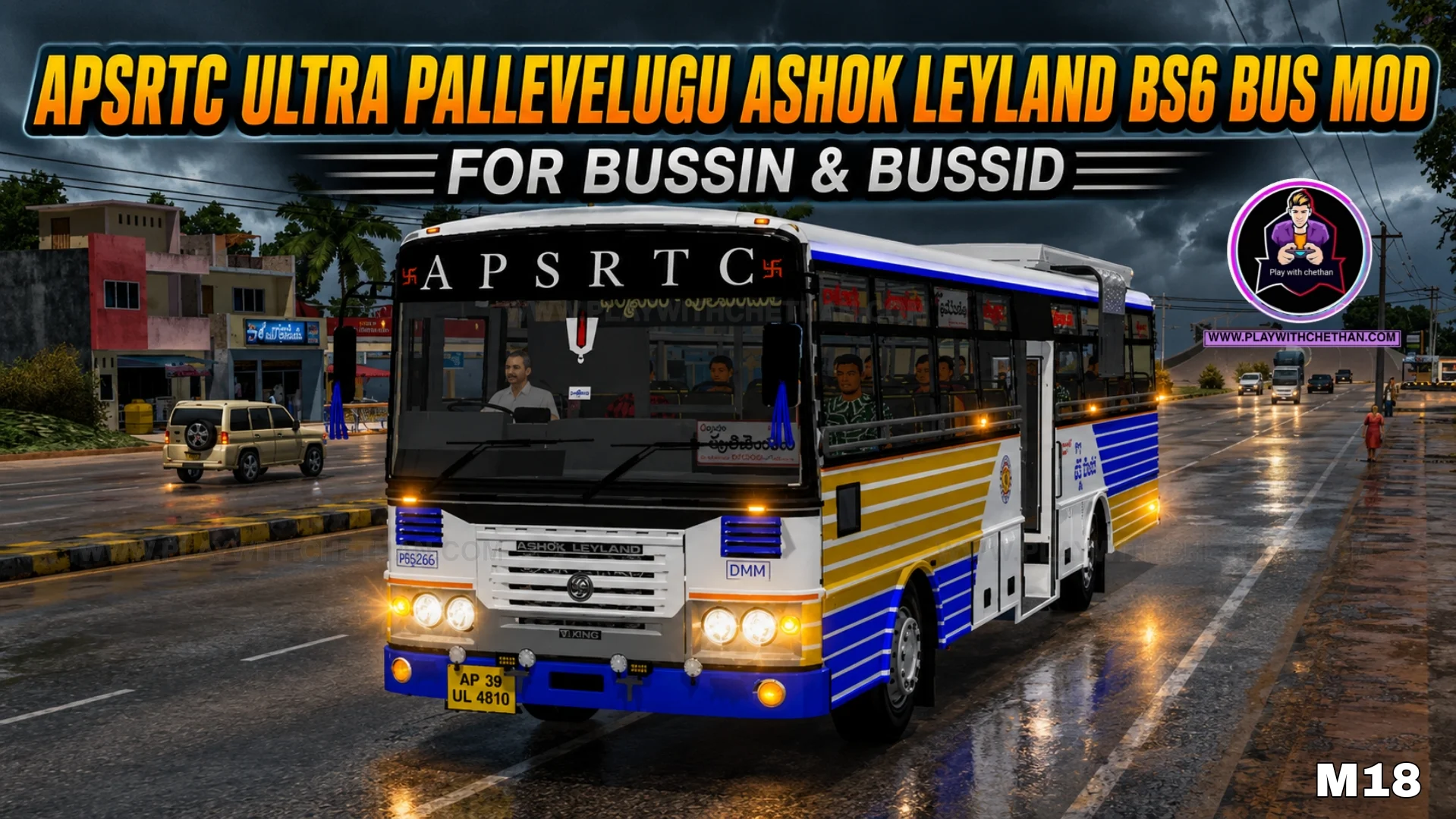 apsrtc ultra pallevelugu ashok leyland bs6 bus mod for bussid & bussin